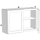 W3624 - Moonlit Mist - Wall Bridge Cabinet - 36"W x 24"H x 12"D -2D-1S