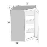 Wall Diag Corner 27Wx36Hx15D Espresso Shaker