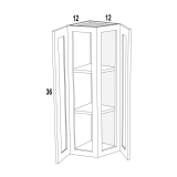 Wall End Cabinet 12Wx36Hx12D Espresso Shaker