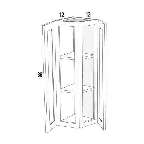 Wall End Cabinet 12Wx36Hx12D Blanco Modern