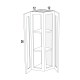 Wall End Cabinet 12Wx36Hx12D Blanco Modern