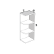 Reversible Wall End 3-Shelf 9Wx30Hx12D Palermo Gray