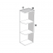 Reversible Wall End 3-Shelf 9Wx36Hx12D Glazed Pearl