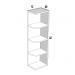 Reversible Wall End 4-Shelf 9Wx42Hx12D Glazed Pearl