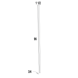 WF1.596 - Chocolate Merlot - Wall Filler - 1-1/2"W x 96"H x 3/4"D