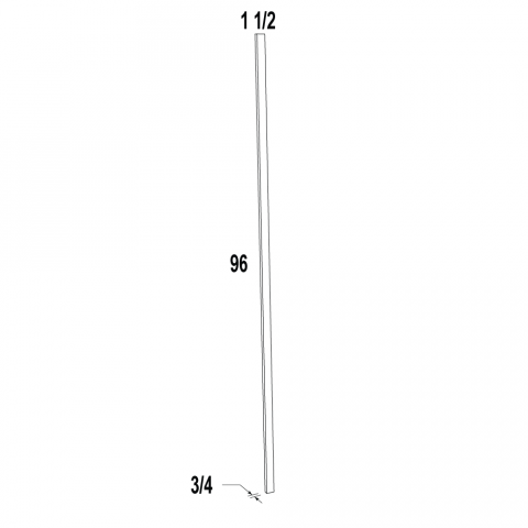 Wall Filler 1 1/2Wx96H Blanco Modern