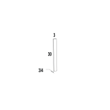 WF330 - Chocolate Merlot - Wall Filler - 3"W x 30"H x 3/4"D