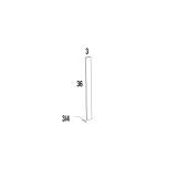 WF336 - Chocolate Merlot - Wall Filler - 3"W x 36"H x 3/4"D