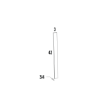 WF342 - Chocolate Merlot - Wall Filler - 3"W x 42"H x 3/4"D