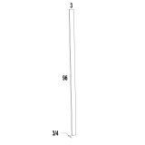 WF396 - Chocolate Merlot - Wall Filler - 3"W x 96"H x 3/4"D