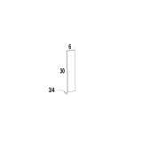 WF630 - Chocolate Merlot - Wall Filler - 6"W x 30"H x 3/4"D