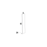 WF642 - Chocolate Merlot - Wall Filler - 6"W x 42"H x 3/4"D