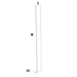 WF696 - Chocolate Merlot - Wall Filler - 6"W x 96"H x 3/4"D