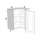 Wall Easy Reach 24Wx30Hx12D Blanco Modern