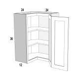 Wall Easy Reach 24Wx36Hx12D Espresso Shaker