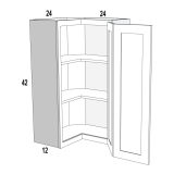 Wall Easy Reach 24Wx42Hx12D Espresso Shaker