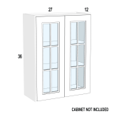 WM2736 – Espresso Shaker – Open Frame Glass Door Textured Glass – 27” x 36” x 3/4”