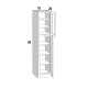 WP1884 - Chocolate Merlot - Single Door Tall Pantry Cabinet with 6 Shelves - 18"W x 84"H x 24"D