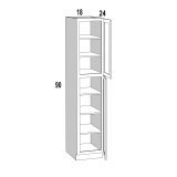 Pantry 18Wx24Dx90HFeather Gray