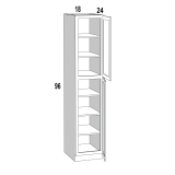 Pantry 18Wx24Dx96H Feather Gray