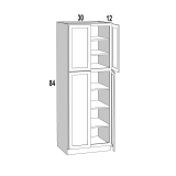 Pantry 30Wx24Dx90H Feather Gray