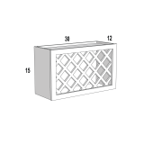 Wall Wine Rack 30Wx15Hx12D Espresso Shaker