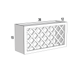 Wall Wine Rack 36Wx15Hx12D Espresso Shaker