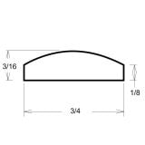 Batten Molding 3/4Wx3/16Tx96L Stellar White