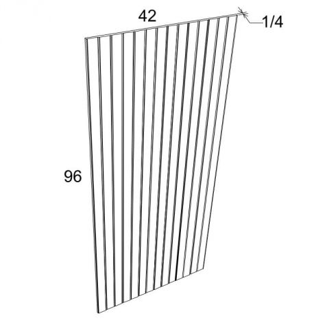 BBFPV4296 - Timeless White - 1/4" Beadboard Back Panel 42”W x 96”H