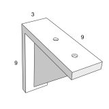 CB9 Corbel 3Wx9Hx9D Cocoa Glaze