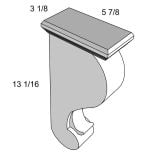 CBT Corbel 3-18Wx13-1/16Hx5-7/8D Stellar White