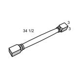 CLDL - Moonlit Mist - Classic Decorative Leg - 3"W x 34-1/2"H x 3"D