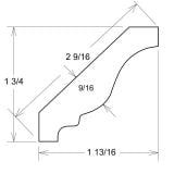 COV - Honey Shaker - Cove Crown Moulding - 96"W x 3-5/8"H x 3-1/2"D