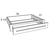 Image: DKD30 - Navy Shaker - Desk Knee Drawer - 30"W x 5-1/4"H x 21"D (Trimmable to 27"W)