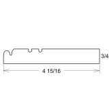 FBM - Moonlit Mist - Furniture Base Moulding - 96"W x 4-15/16"H x 3/4"D