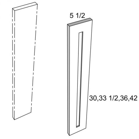 FOL642 - Black Shaker - Filler Overlay - 5-1/2"W x 41"H x 3/4"D