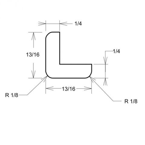 Outside Corner Molding 3/4Wx96H Platinum Shaker