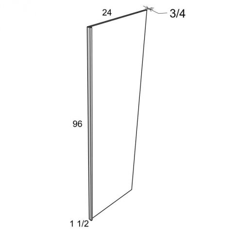REPV3096 - Feather Gray - Refrigerator End Panel - 1-1/2"W x 96"H x 30"D (Panel Width 1/2")