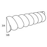 ROPE - Cocoa Glaze - Rope Moulding - 96"W x 3/4"H x 3/8"D