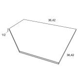 SBF4242 - Moonlit Mist - Diagonal Corner Sink Floor - 42"W x 3/4"H x 42"D