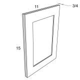 Sample Door - White Shaker - 11"W x 15"H x 3/4"D