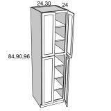 Image: U308424 - Navy Shaker - Four Door Utility Cabinet - 30"W x 84"H x 24"D -4D-5S
