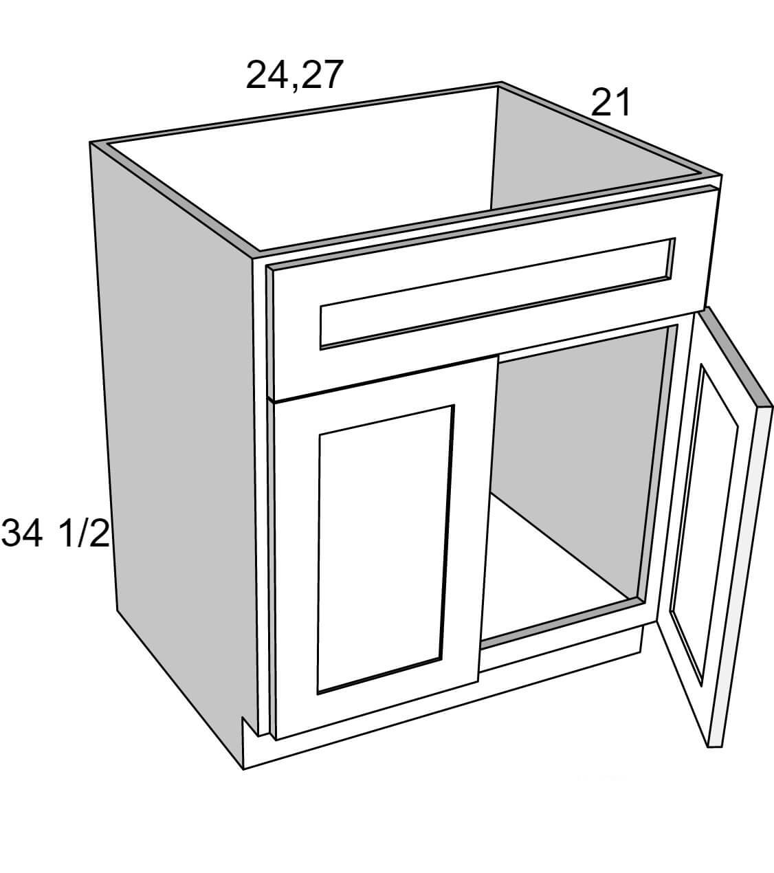 Caspian Shaker Double Door Vanity