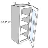 W1530GD - Moonlit Mist - Wall Glass Ready Door Cabinet with Finished Interior