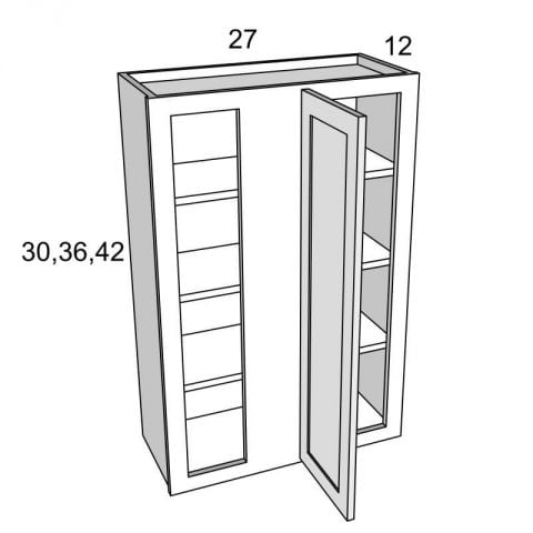 WBC2736 - Warm Toffee - Wall Blind Corner Cabinet - 27"W x 36"H x 12"D -1D-2S