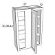 WBC2736 - Warm Toffee - Wall Blind Corner Cabinet - 27"W x 36"H x 12"D -1D-2S