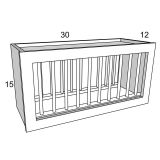 Wall Plate Rack 30Wx15H Cocoa Glaze