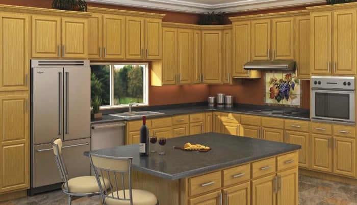 honey oak - kitchen cabinet depot