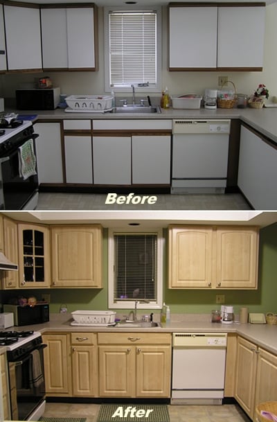 Before And After A Bathroom Vanity Refacing Tallahassee