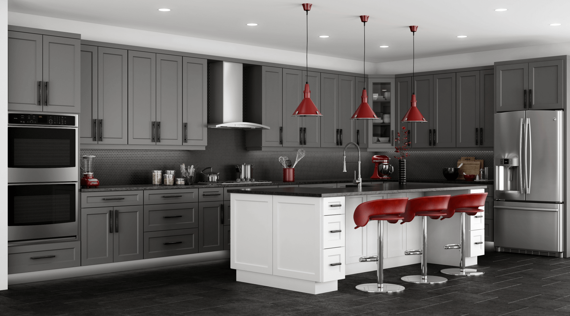 Smokey Shaker Ready to Assemble Kitchen Cabinets